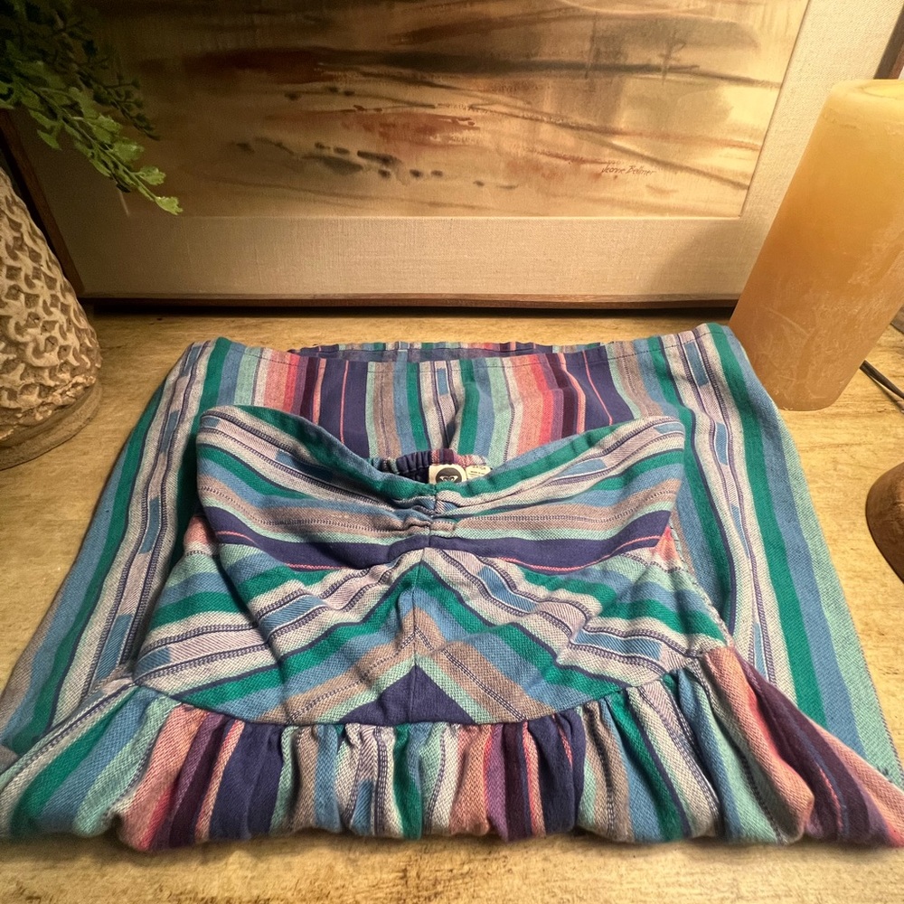 Roxy strapless multicolored dress